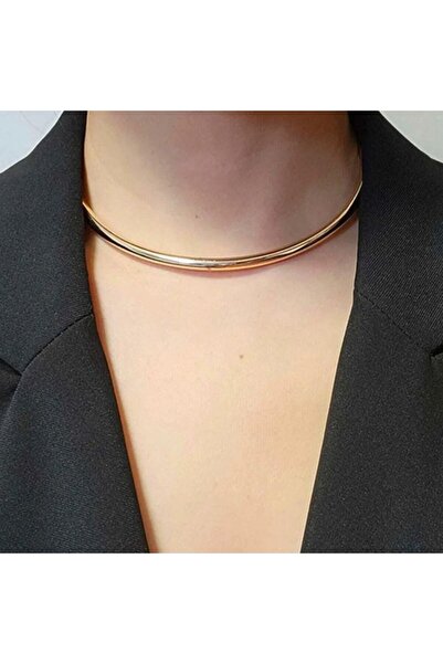 Nishstyle Kadın Aksesuar Altın Renk Metal Choker