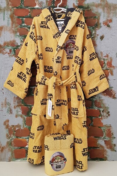 Özdilek Star Wars Mandalorian Lisanslı Bornoz Seti- 5/6 Yaş