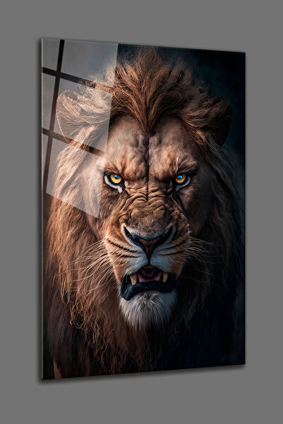 BV DEKOR ΓΥΑΛΙΝΗ ΖΩΓΡΑΦΙΚΗ ΜΕ ΘΕΜΑ ΛΙΟΝΤΑΡΙ - ΖΩΓΡΑΦΙΚΗ ΤΟΙΧΟΥ ΜΕ ΖΩΑ - ΑΝΤΙΚ...