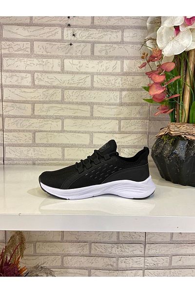 M.P. Mp 2390 Black White Women's Laceless Sports Shoes