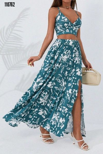 JANES Set crop top și fustă pentru femei