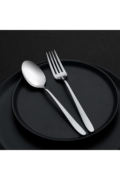 Nehir Sultan 12 Piece Dinner and Fork Set - 6 Person