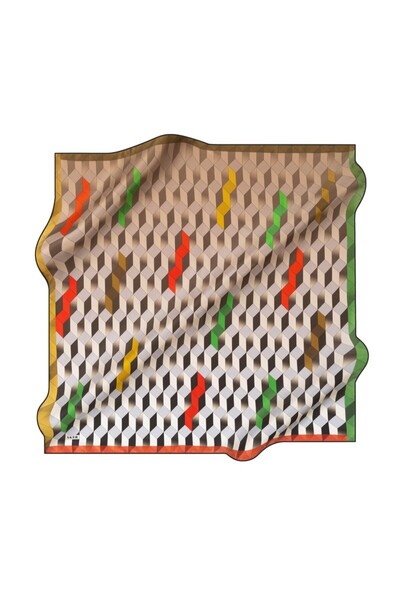 Aker 8076701 Model Silk Crepe Satin Scarf