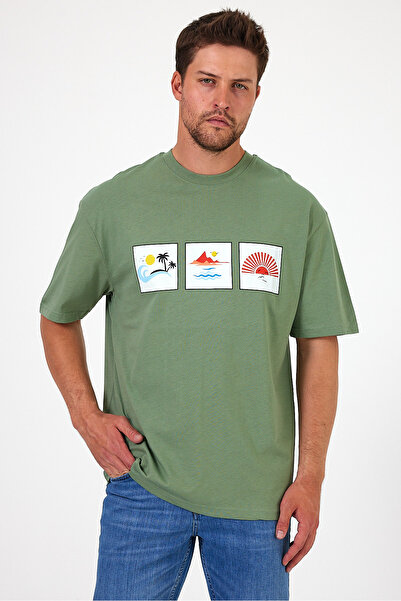 Rodi Erkek Bisiklet Yaka  Baskılı T-shirt 0210