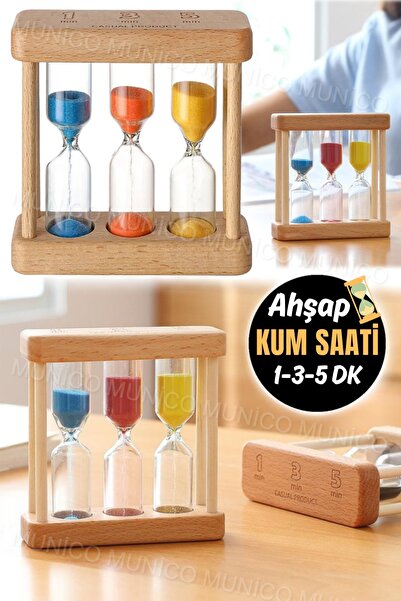 Munico 1-3-5 Dakikalık Sauna Buhar Odası Kum Saati Çok Fonksiyonlu Zamanlayıc...