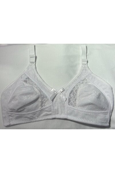 Kuryıldız حمالة صدر نسائية من الدانتيل الأبيض - بدون سلك بدون دعم