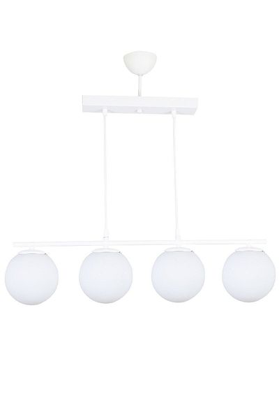 Lambadar White Modern Glop Glass Chandelier 4 Pieces