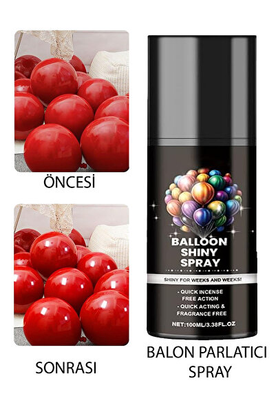 Parti dolabı 1 Adet Mat Balon Parlatıcı Sprey -Parlaklık Spreyi  Balon Parlatıcı Sprey 400 ml