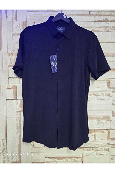 Butik Lena Erkek Siyah Likralı Gömlek