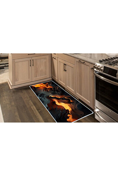 Colorix Carpet Kaymaz Taban Tezgah Önü Mutfak Paspası 75x150 cm No: 1414