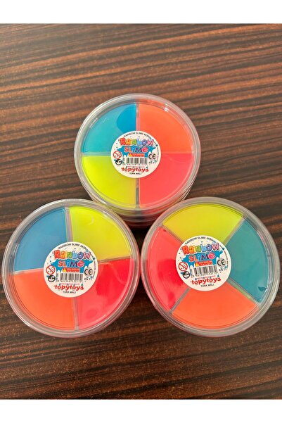 Rainbow 4 Renkli Slime Ele Yapışmaz