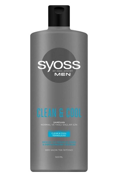 Syoss Men Clean & Cool Mentol Etkili Şampuan 500 ml X 2 Adet