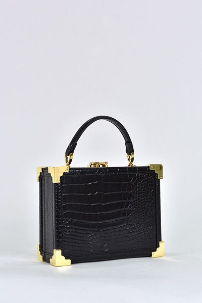 ELATAE Crocodile Patterned Women's Evening Dress Daily Handbag - Shoulder Strap, Model 17439
