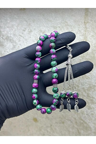 grs oyuncak Doğaltaş Anyolit Taşı Tesbih 33'lü - Özel Kozalı