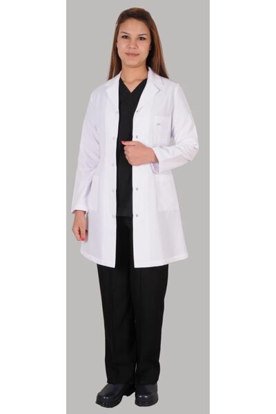 ASFORMA Öğretmen Önlüğü | Ceket Yaka | Orta Boy | 85 Cm