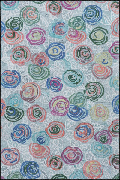 Rugs Modern Halı سجادة منسوجة بخلفية زرقاء قابلة للغسل miravip8946