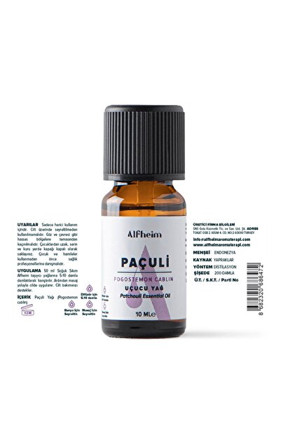 Alfheim زيت الباتشولي العطري 10 مل - تأثير العلاج العطري والرائحة