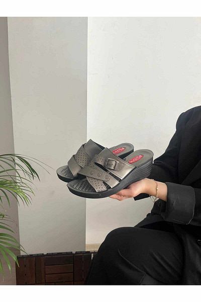 Behtah Kundura Καθημερινές άνετες παντόφλες με ψηλή σόλα Wedge Heels