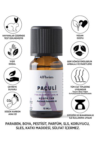 Alfheim 10 Ml Patchouli Essential Oil - Aromatherapy and Fragrance Effect