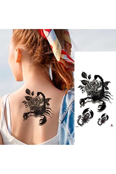 Mecit Tuhafiye AKREP GÜL SIRT BACAK KOL geçici dövme