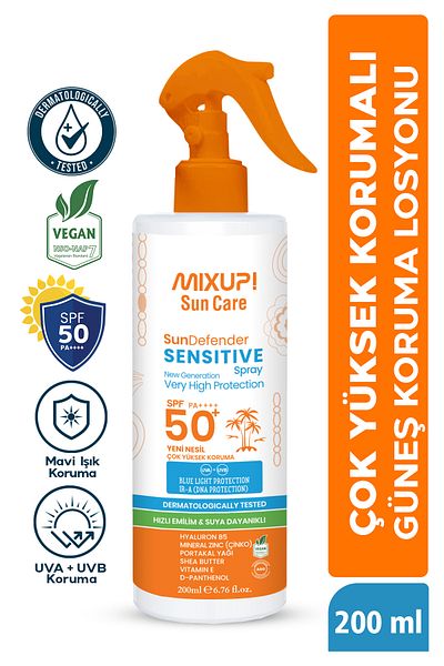 Mixup SPF 50+ Sun Protection Lotion - Zinc, Orange Oil and Shea Butter Content 200 ML