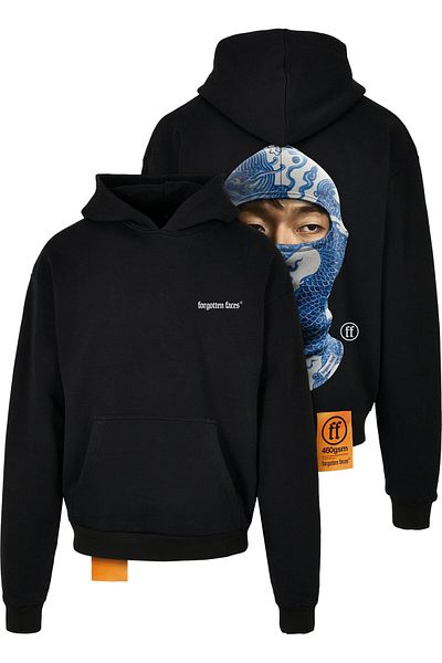 Forgotten Faces Herren Blaclava Ultra Heavy Cotton Box Hoody
