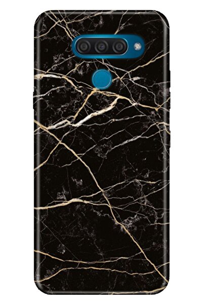 LG Q60 Uyumlu Kılıf Resimli Desenli Silikon Tokyo Mermer