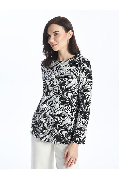 LC Waikiki Γυναικείο T-shirt με μακρυμάνικο Crew Neck