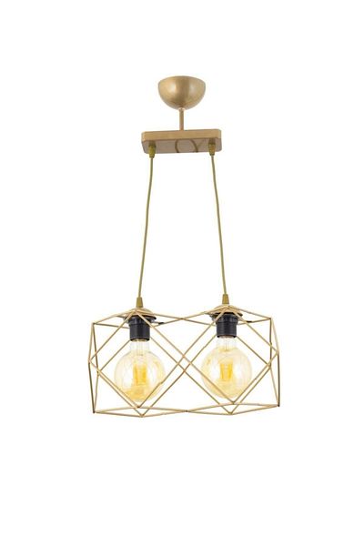 Lambadar Modern Sports Square Geometric Single Antique Metal Pendant Lamp Chandelier