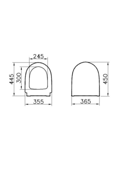 VitrA Sento Klozet Kapağı - Duroplast -beyaz - Metal Menteşe - 86-003-001-