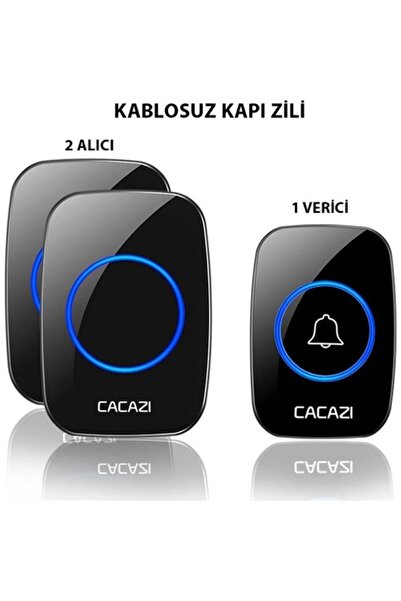 KENLY CACAZI Kablosuz Uzaktan Kumandalı 2 Alıcılı LED Kapı Zili