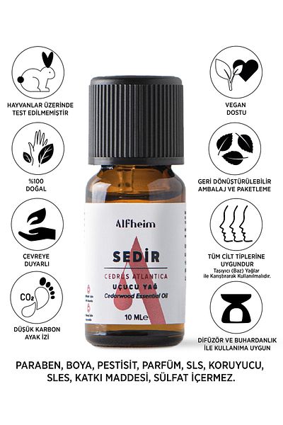 Alfheim 10 Ml Cedar Tree Essential Oil - Aromatherapy and Fragrance