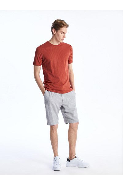 LC Waikiki Ανδρικό σορτς LCW Vision Slim Fit με λινό μείγμα