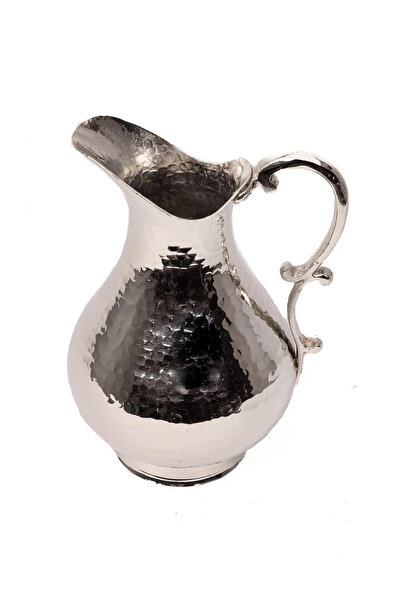 GABAALTI Gaziantep Bakırdan Dövme Bakırdan 1,5 Lt'lik Sürahi Beyaz