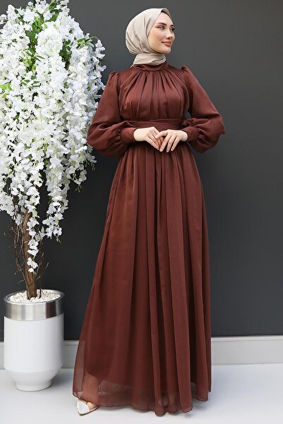 giz astore Φόρεμα Hijab - Πρωταπριλιάτικο Καφέ