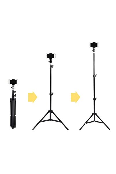 Voground 1.6 m taşınabilir aliminyum alışım tripod ışık tutucu stand 3 kademe