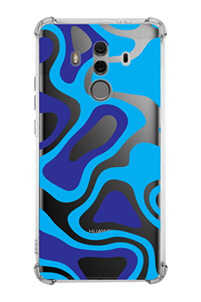 PrintiFy جراب سيليكون شفاف متوافق مع هاتف Huawei Mate 10 Pro مع حماية للزوايا...