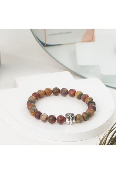 Mitr Unisex Colorful Jasper Natural Stone Bracelet