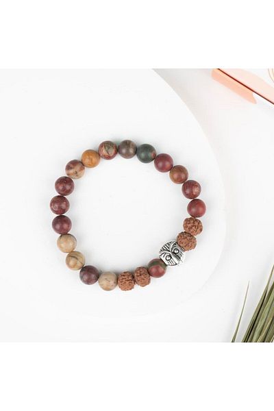 Mitr Unisex Colorful Jasper Natural Stone Bracelet