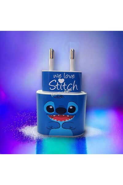 fırsatlar diyarı Iphone 20w Uyumlu Şarj Aleti Kaplama Stickerı - Lilo And Stitch