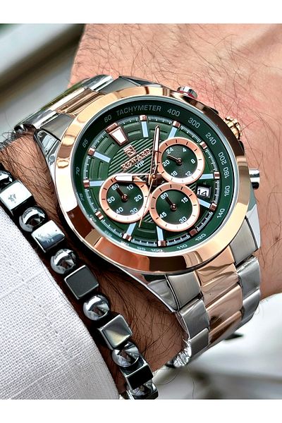 Reward Men's Silver Colored Steel Cord Wrist Watch - 2 Years Warranty + Bracelet Gift