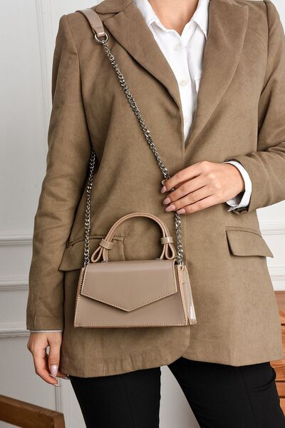 HONEY BAG GEANT DE UMĂR ȘI BRAȚ PENTRU FEMEI MODEL DİVA Piele Lacuată CULOARE MINK