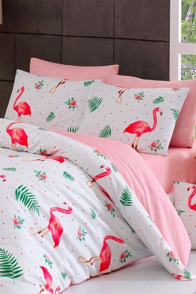 Loyal Home Set cuvertură dublu Flamingo