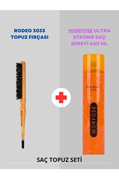 PYCOS CARE SAÇ TOPUZ SETİ TOPUZ FIRÇASI + ULTRA STRONG SPREY 400ML