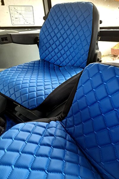 Binbir Trend New Holland TD Grubu Traktör Koltuk Kılıfı ve Döşeme Seti-Mavi Deri