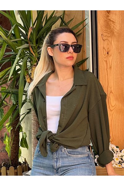 MFU collection Cămașă oversize pentru damă, fluidă din in - Croială largă