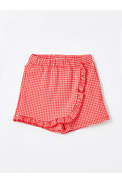 LC Waikiki LCW Baby - Crew Neck Printed Blouse and Shorts Skirt 2 Pieces Set for Baby Girl WAIKINAI