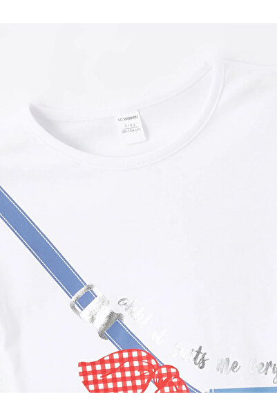 LC Waikiki LCW Baby - Crew Neck Printed Blouse and Shorts Skirt 2 Pieces Set for Baby Girl WAIKINAI