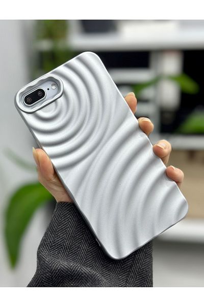 Go Aksesuar حافظة سيليكون غير لامعة متوافقة مع هاتف Iphone 7 PLUS و8 PLUS ثلاثية الأبعاد
