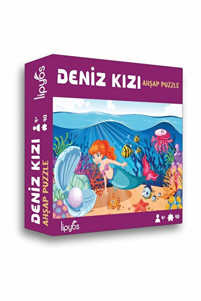 LİPYOS Deniz Kızı 40 Parça Mini Ahşap Puzzle